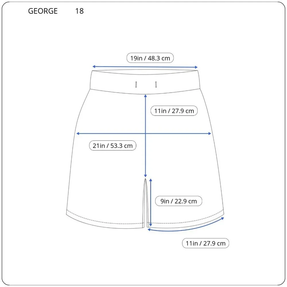 George Womens Shorts 18 Plus Beige Zip Fly London Fit Lightweight Casual B12E
